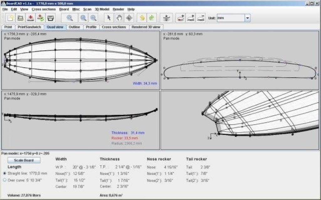 How to design your own surfboard shape using cad software free