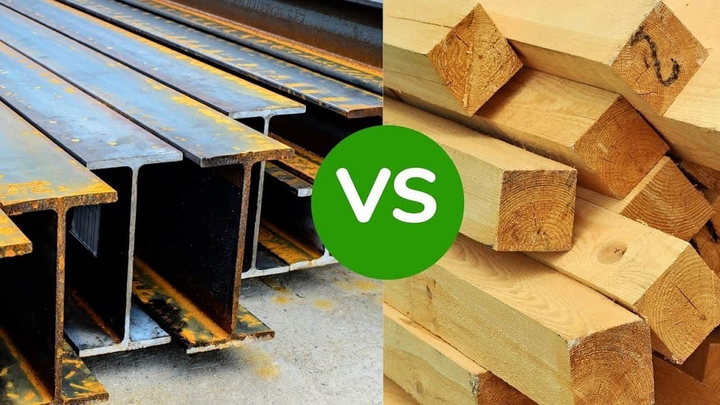 What is the weight difference between wood and metal studs