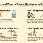 Dog drinking water from portable bowl during summer walk to prevent heatstroke and maintain hydration