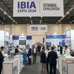 Mattress supply industry exhibitors showcasing fabric, spring and foam products at IBIA Expo 2026 inside Istanbul Expo Center in September 2026