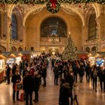 Vanderbilt Hall decorated for the Grand Central Holiday Fair