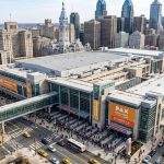 Aerial view of the Pennsylvania Convention Center in Philadelphia, venue for PAX Unplugged 2026 on December 4–6